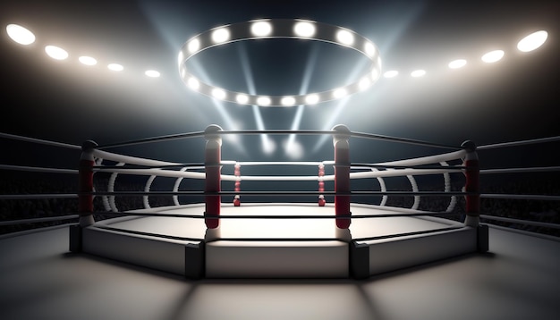 Boxing fight ring Creative illustration Ai Generate