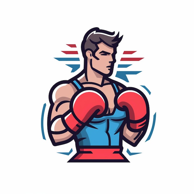 Boxing Icon Combat Sport logo illustration Art