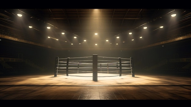 boxing ring HD 8K wallpaper Stock Photographic Image