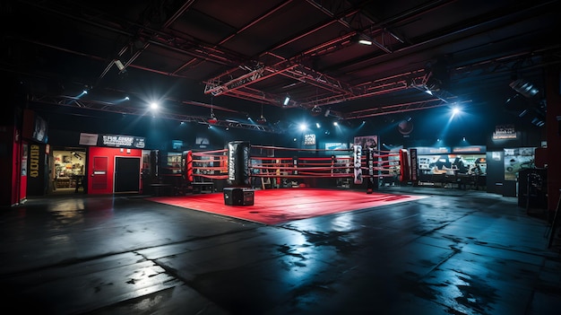 Boxing Ring Spotlight Corner