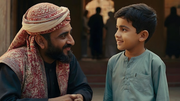 a boy and a boy smiling at the camera