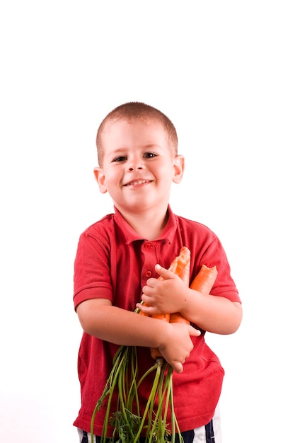 Boy and carrot