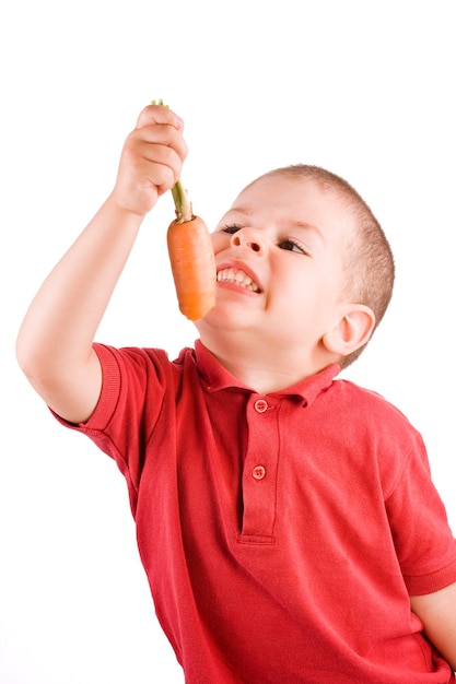 Boy and carrot