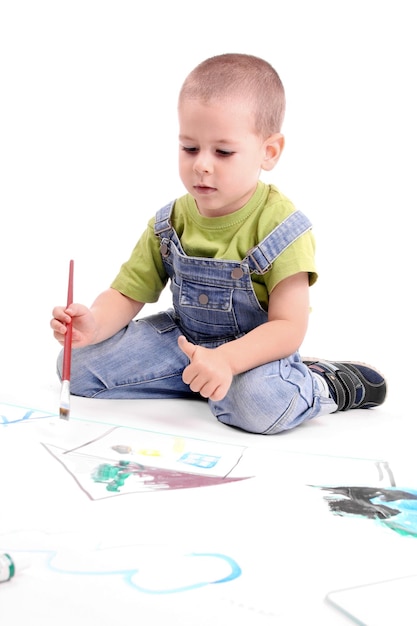 Boy painting