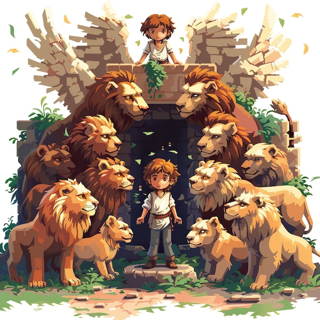 The Boy and the Pride of Lions