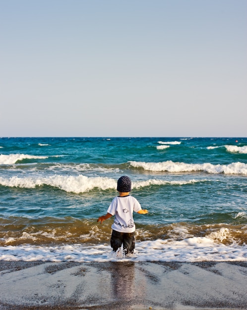 Boy and sea