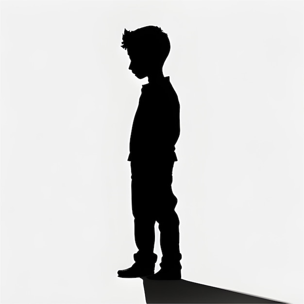 Boy silhouette black