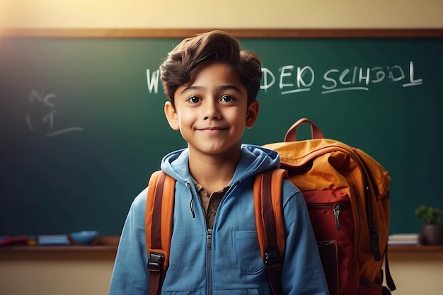 a boy with a backpack that says quot dead quot on it