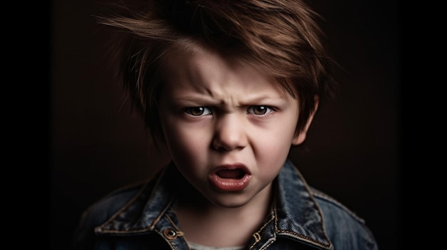 A boy with a shirt that says'i'm a boy '