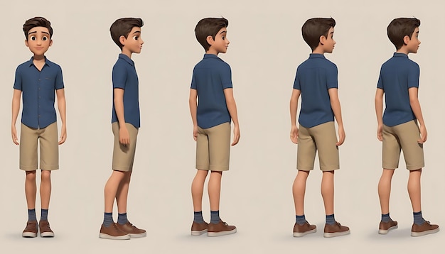 boys Character set for animation Young business man character for animated Creation people