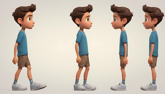 boys Character set for animation Young business man character for animated Creation people