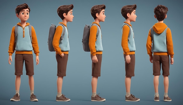 boys Character set for animation Young business man character for animated Creation people