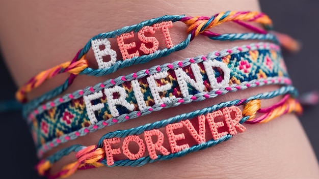 Photo a bracelet with the best friend written on it