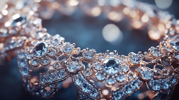 a bracelet with diamonds and diamonds is made by person