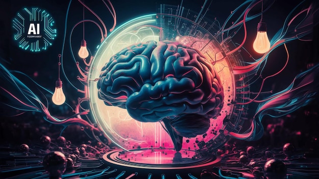 the brain of a brain is a digital art illustration