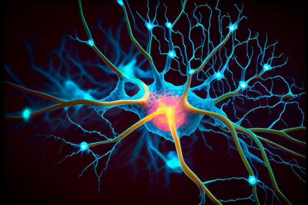 Brain cells are interconnected Generative AI