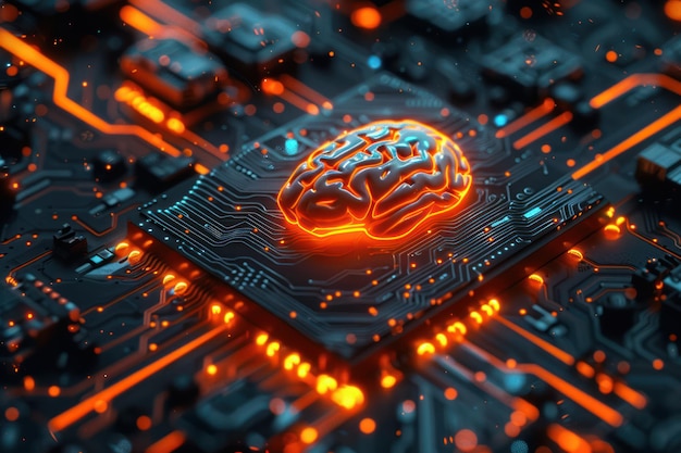 Brain on a Circuit Board Digital Intelligence