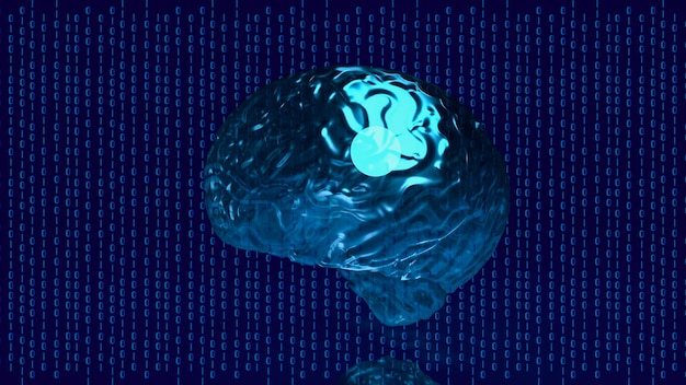 The brain it background for technology concept 3d rendering