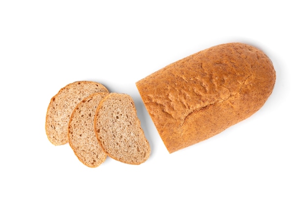 Bran bread isolated.