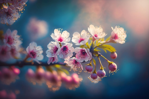 A branch of cherry blossoms with the word cherry on it