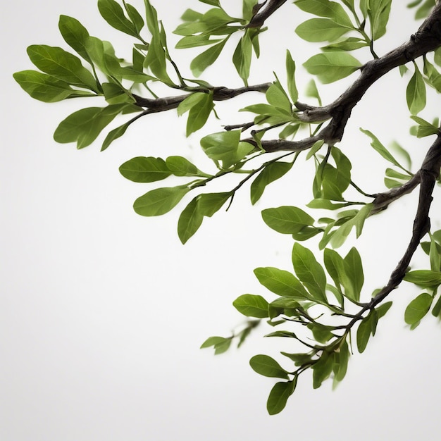 Branch Isolated on White Background