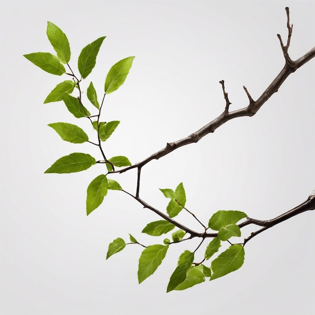 Branch Isolated on White Background