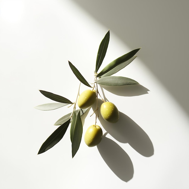 a branch of olives has olives on it