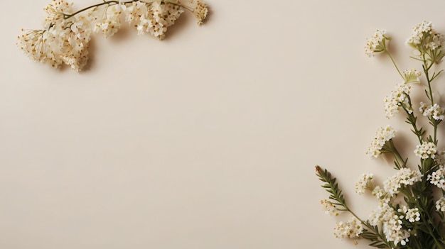 a branch of a pine tree with a branch that has a white flower on it