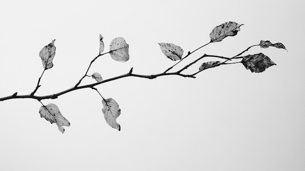 Photo a branch with leaves that has the word quot leaves quot on it