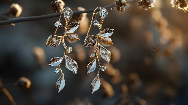 a branch with the leaves that have the name of the photographer