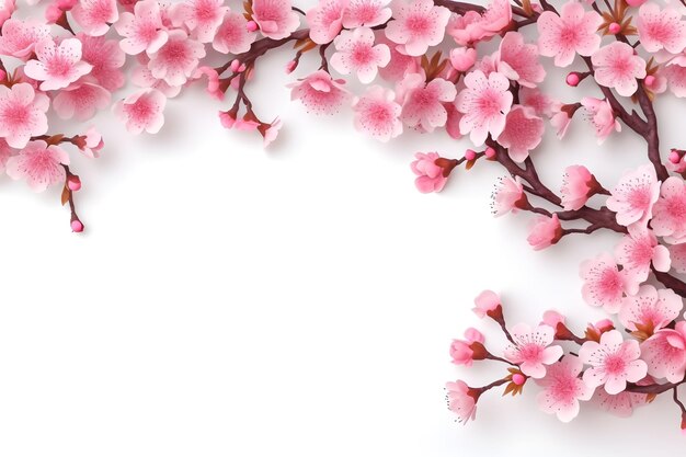 A branch with pink flowers