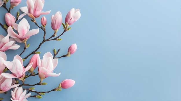 A branch with pink flowers