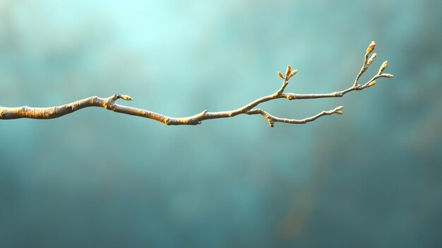 Photo a branch with a twig that has a twig on it