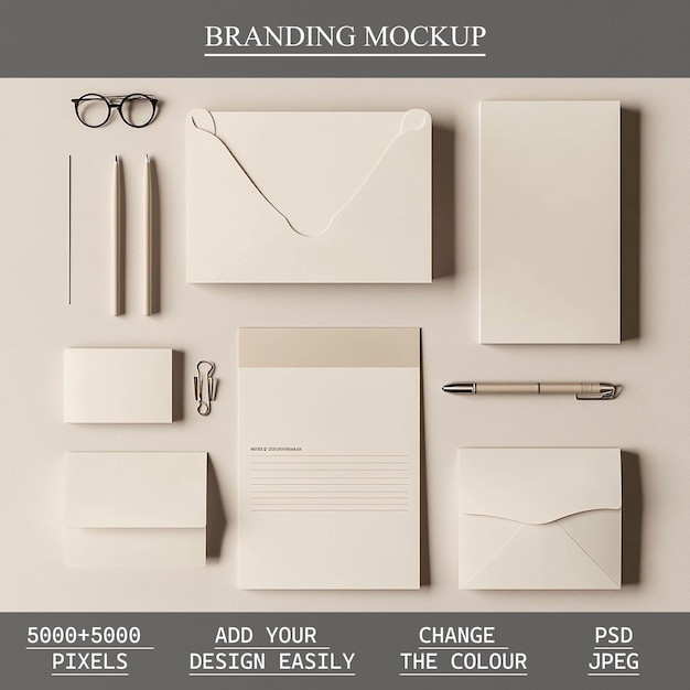 Brand Identity concept of stationery MockUp set