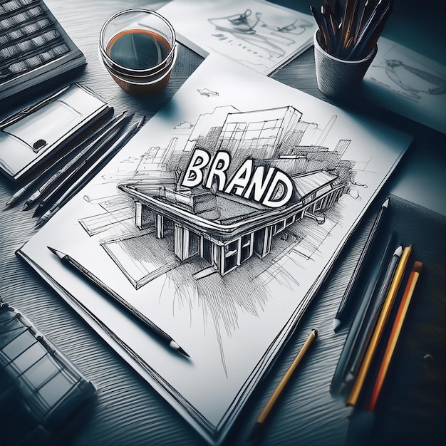 Photo brand mark conceptual sketches