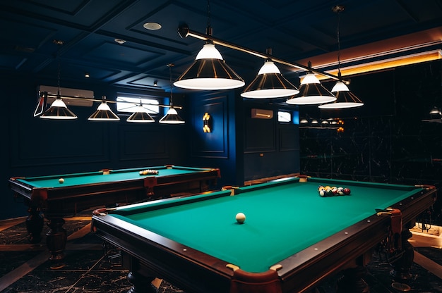 brand new and modern billiard room