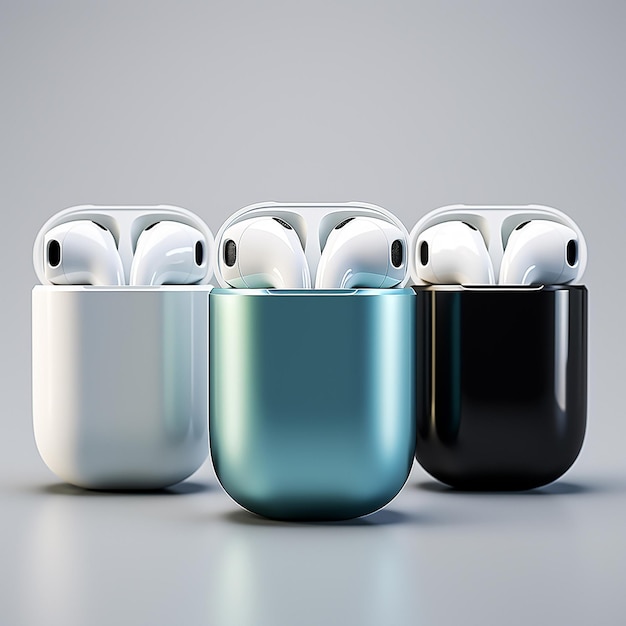 Brand New Realistic Air Pods in Three Unique Colors