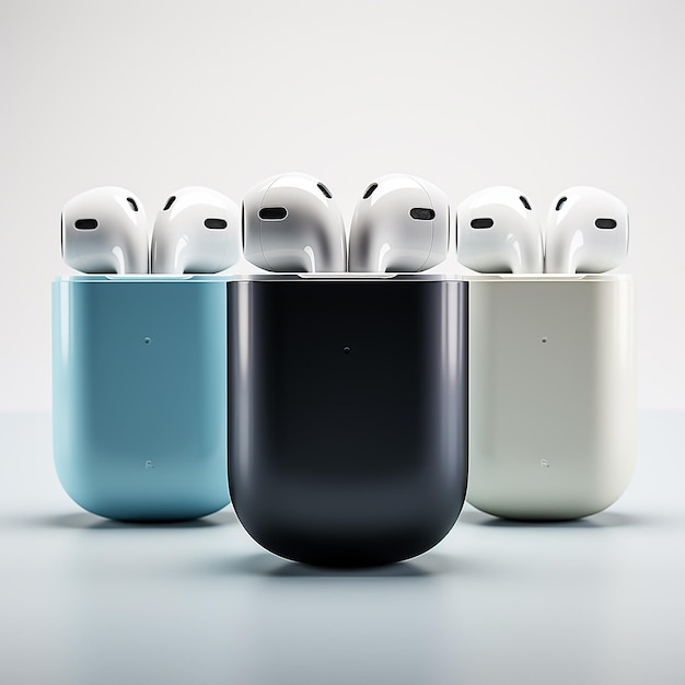 Brand New Realistic Air Pods in Three Unique Colors