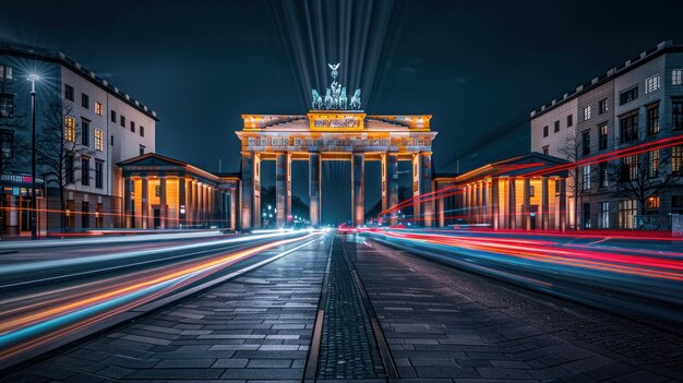 Photo brandenburg gate at night