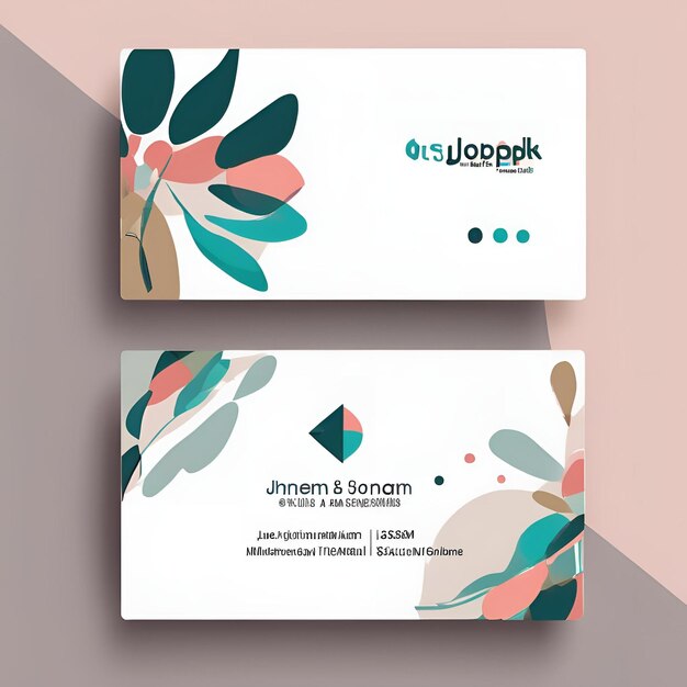 Photo branding business card mockup