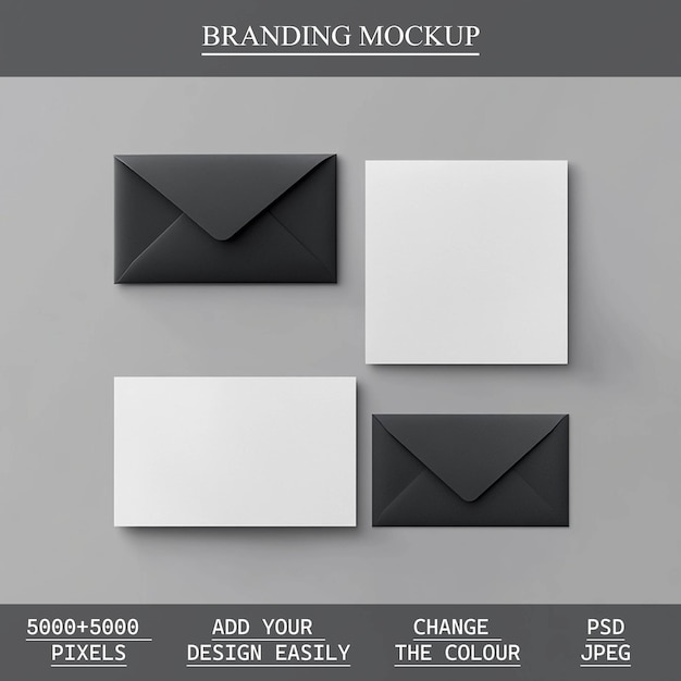 Photo branding stationery mockup template