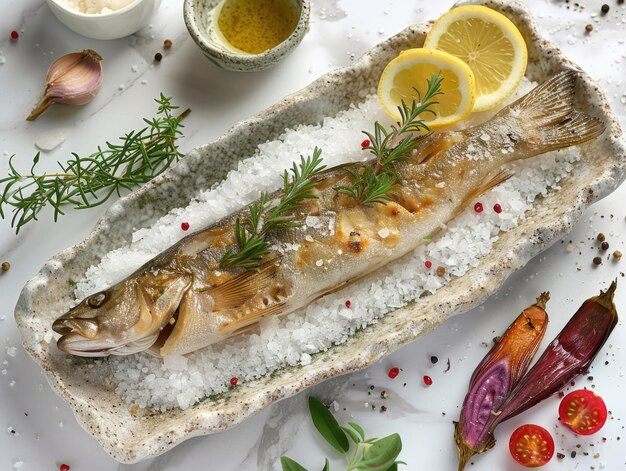 BRANZINO IN CROSTA DI SALE AROMATICO