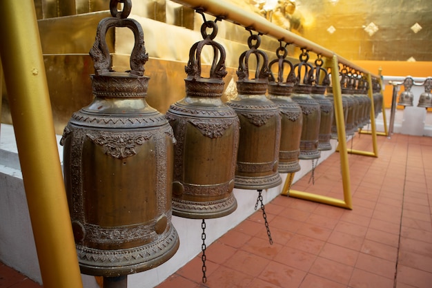 Brass Bell in the Thailand temple