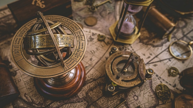 Brass Sundial With Zodiac Signs