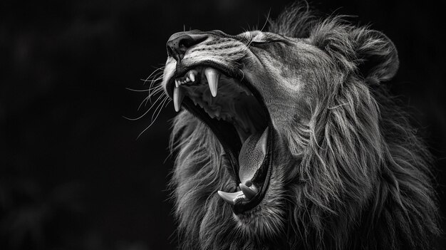 Photo the brave lion wild life photography