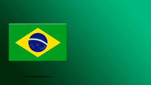 Brazil flag on realistic platform