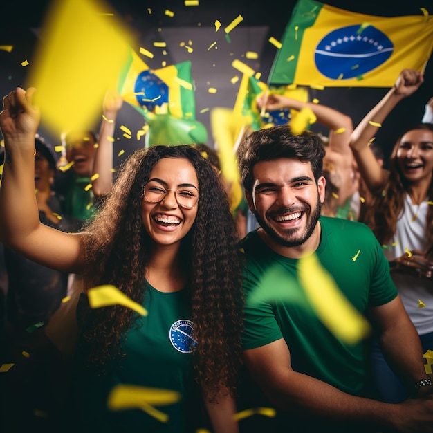 Brazil Independence Day celebrating with people mady by Ai