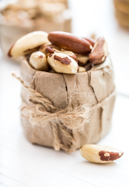 Brazil nuts closeup