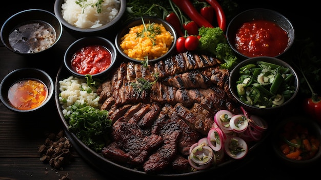 brazilian bbq HD 8K wallpaper Stock Photographic Image