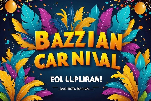 Brazilian carnival background Brazilian carnival celebration Happy carnival festival